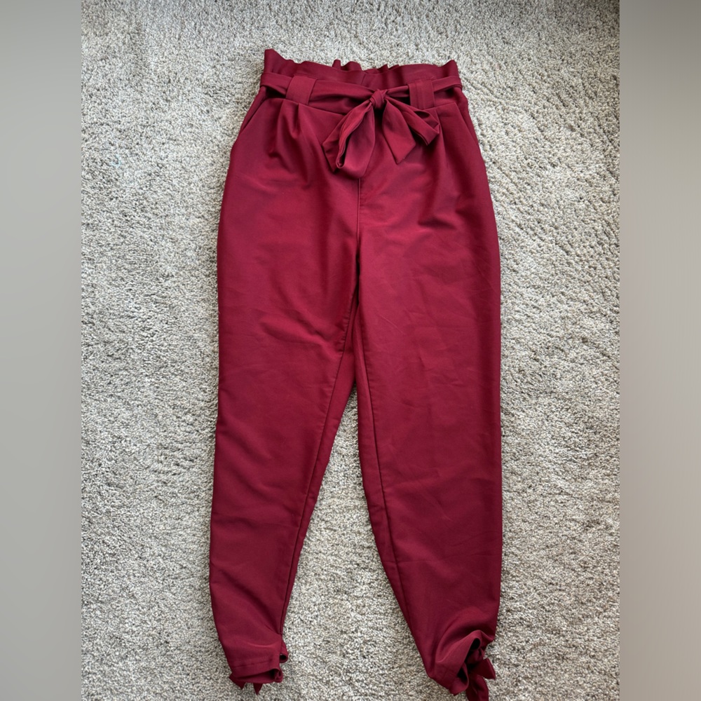 Grace Karin Paperbag Pants with Bow Bottom Tie